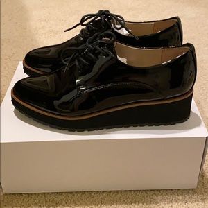 Aldo Ereillan faux black patent leather shoes